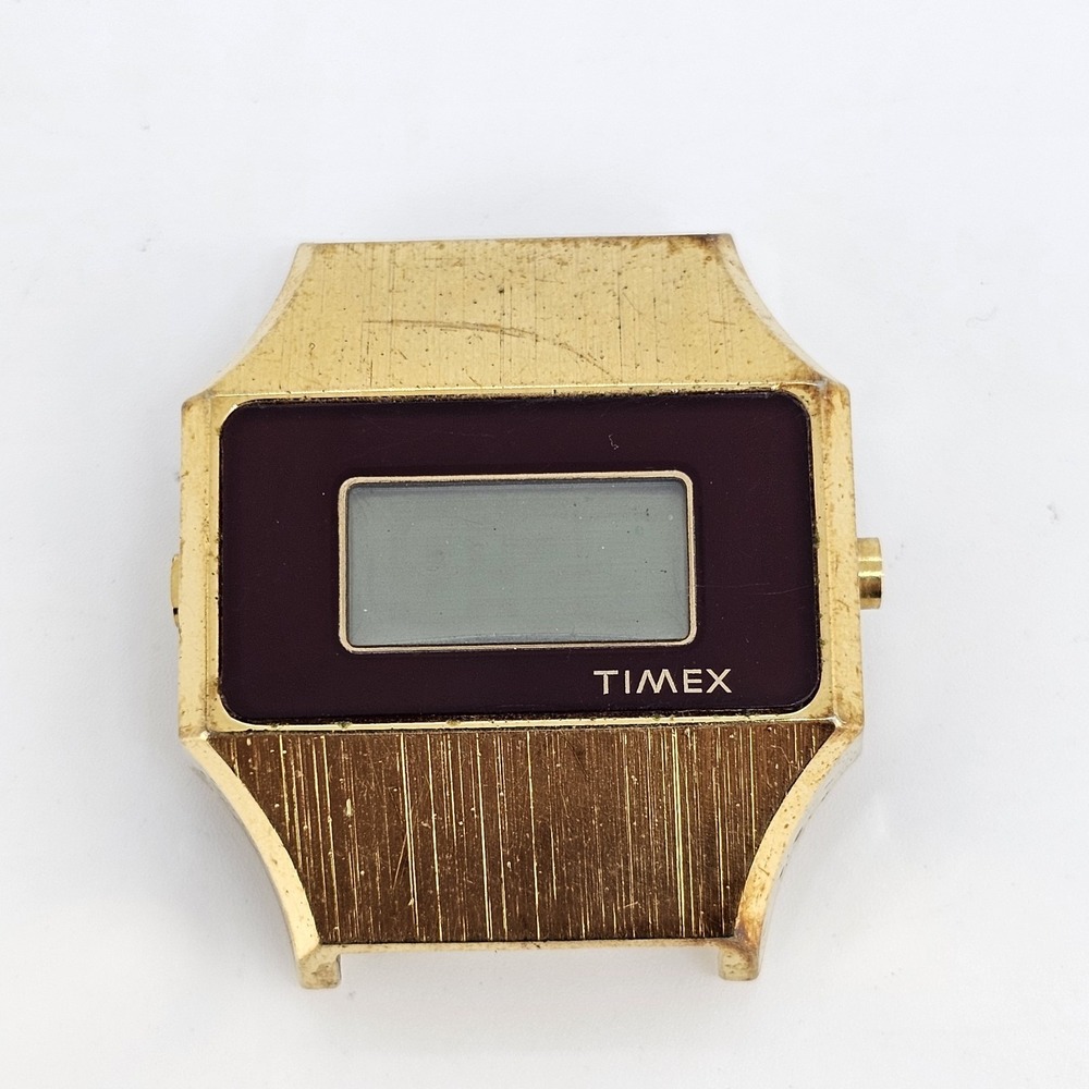 VTG Timex H Cell Men's Watch 34MM PARTS ONLY‎ TESTED NOT WORKING